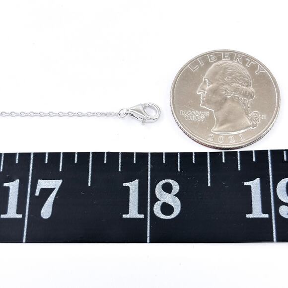 Cable Chain Necklace | Vintage Sterling Silver 925 | 17”-18” - Picture 3 of 4